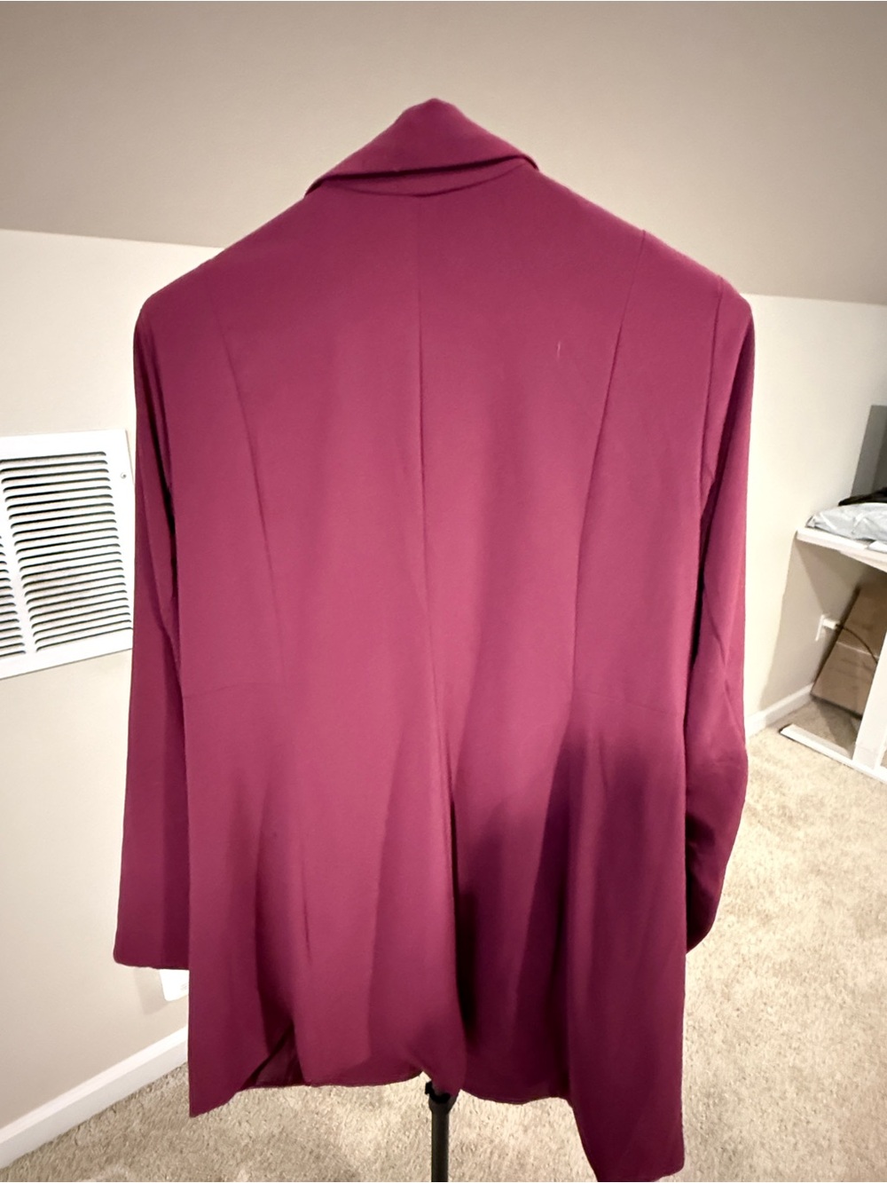 Torrid Raspberry Burgundy Single-Button Oversized Blazer - Picture 3 of 4